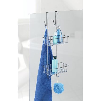 WENKO 22213100 - Stalak ALDO 24,5x70 cm nehrđajući čelik/srebrna