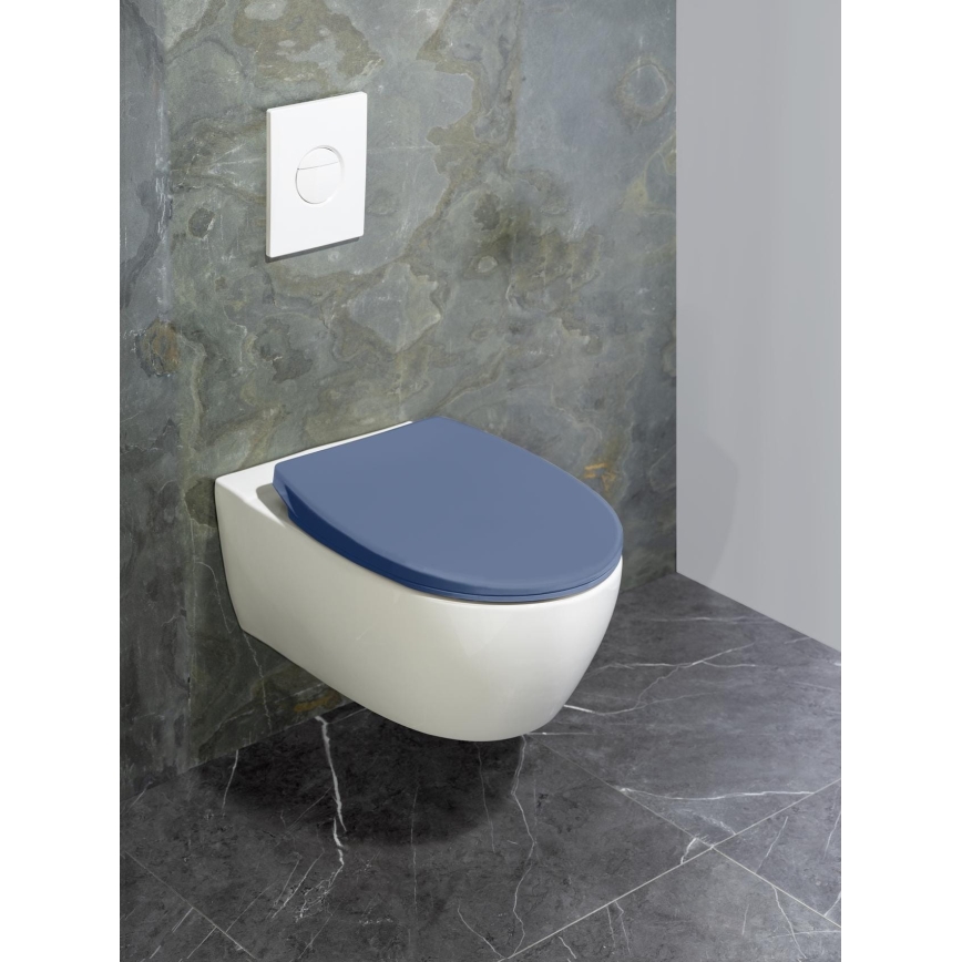 WENKO 22403100-WC sjedalo SAMOS 44,5x37,5 cm plavo/srebrno