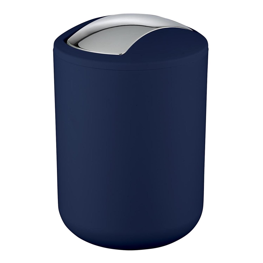 WENKO 22520100 - Koš za smeće BRASIL 14x21 cm plava/sjajni krom