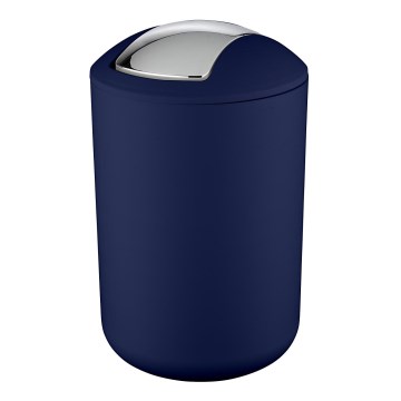 WENKO 22521100 - Koš za smeće BRASIL 19,5x31 cm plava/sjajni krom