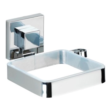 WENKO 22682100 - Držač sušila za kosu VACUUM-LOC QUADRO ED 13,5x14 cm srebrna/krom