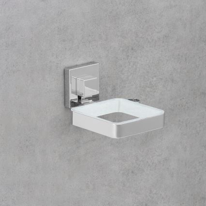 WENKO 22682100 - Držač sušila za kosu VACUUM-LOC QUADRO ED 13,5x14 cm srebrna/krom