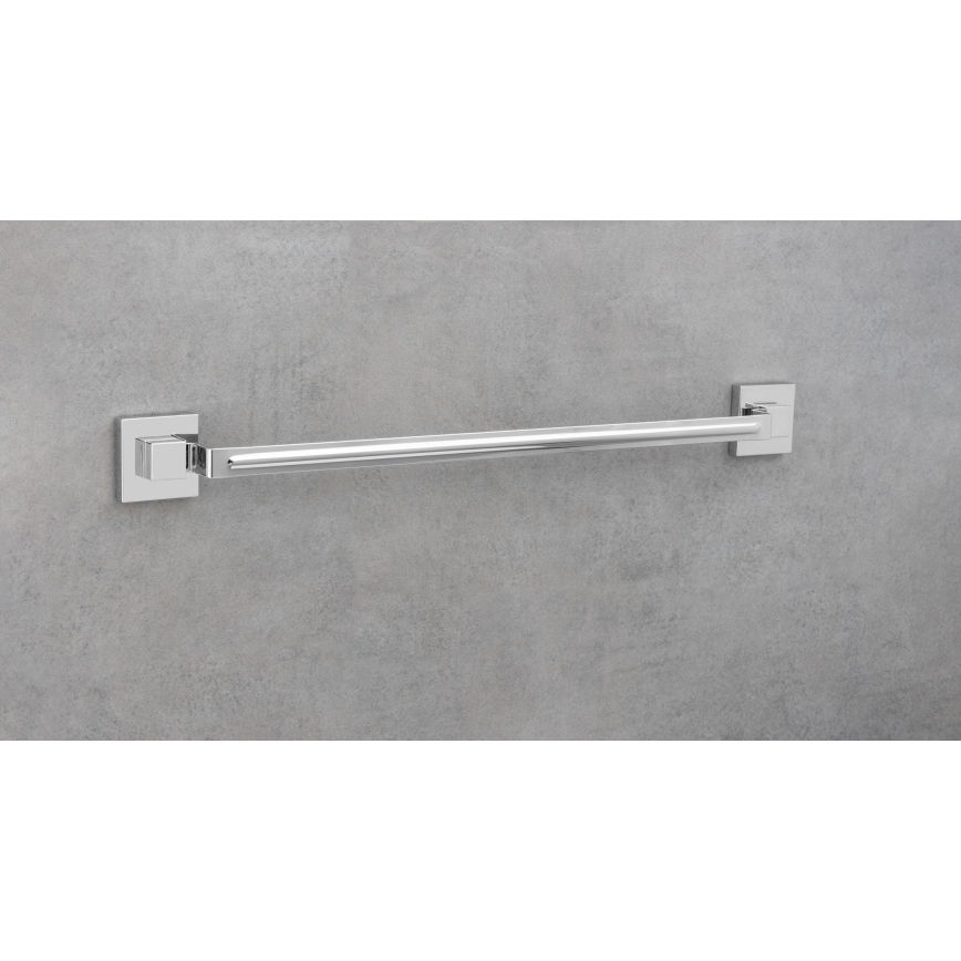 WENKO 22684100-Držač ručnika VACUUM-LOC QUADRO ED 60,5x6 cm srebrna/polirani krom