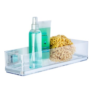 WENKO 22685100-Polica VACUUM-LOC QUADRO ED 38,5x14,5 cm srebrna/krom visokog sjaja