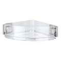 WENKO 22686100-Kutna polica VACUUM-LOC QUADRO ED 28x19,5 cm srebrna/prozirna