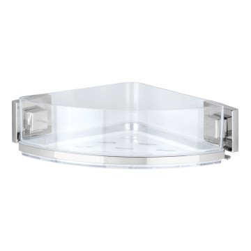 WENKO 22686100-Kutna polica VACUUM-LOC QUADRO ED 28x19,5 cm srebrna/prozirna