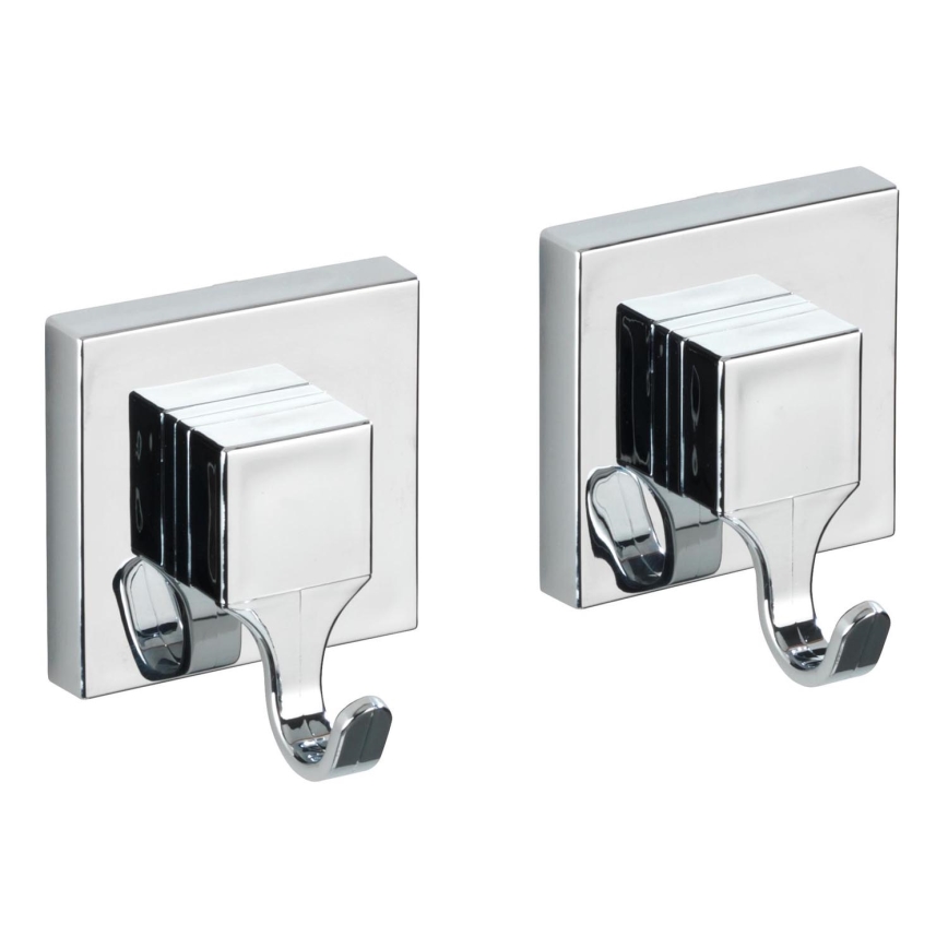 WENKO 22688100-Kukica VACUUM-LOC QUADRO ED 6x7 cm srebrna/sjajni krom