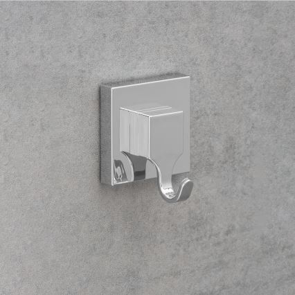 WENKO 22688100-Kukica VACUUM-LOC QUADRO ED 6x7 cm srebrna/sjajni krom