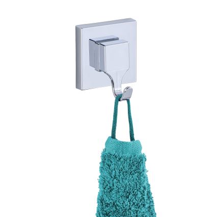 WENKO 22688100-Kukica VACUUM-LOC QUADRO ED 6x7 cm srebrna/sjajni krom