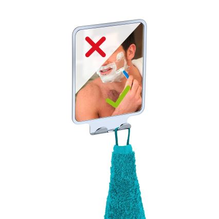 WENKO 22693100 - Kozmetičko ogledalo VACUUM-LOC QUADRO ED 14x19,5 cm, sjajni krom
