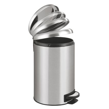 WENKO 22703100 - Koš LEMAN 25x38 cm nehrđajući čelik/satinirano/crna