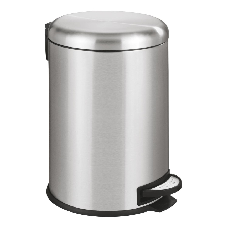 WENKO 22704100 - Koš LEMAN 30,5x44 cm nehrđajući čelik/satinirano/crna