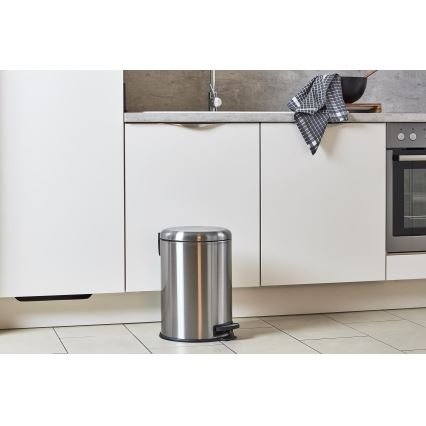 WENKO 22704100 - Koš LEMAN 30,5x44 cm nehrđajući čelik/satinirano/crna