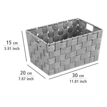 WENKO 22791100 - Koš ADRIA 30x20 cm sivi