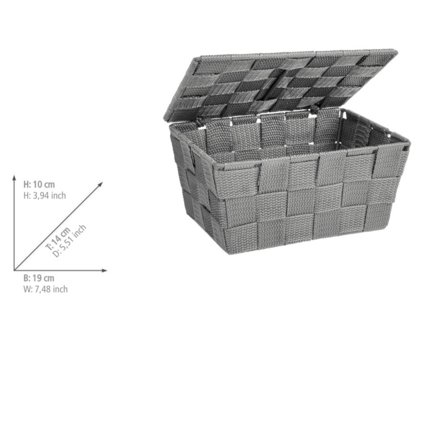 WENKO 22793100 - Koš ADRIA 19x14 cm sivi
