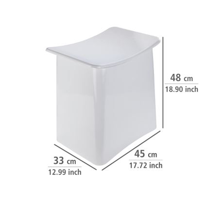 WENKO 22949100 - Stolica WING 45x48 cm bijela/crna