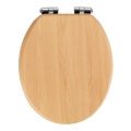 WENKO 22979100-WC sjedalo NATURAL BEECH 35,5x42,5 cm smeđa/srebrna