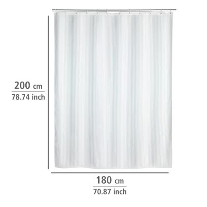 WENKO 23062100 - Zavjesa za tuš PALAIS 180x200 cm bijela