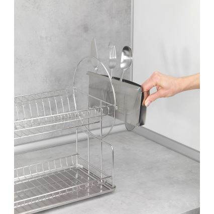 WENKO 2329100 - Ocjeđivač posuđa DUO 21x33 cm inox/srebrni