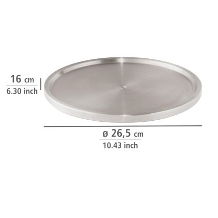 WENKO 2334100 - Poslužavnik od nehrđajućeg čelika 26,5x1,5 cm inox/srebrni