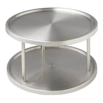WENKO 2335100 - Rotirajuća polica CABINET CAROUSEL 26,5x15,5 cm inox/srebrna