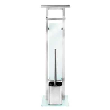 WENKO 23364100 - Četka za WC DEBAR 21x70,5 cm nehrđajući čelik/satinirano/bijela