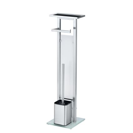 WENKO 23364100 - Četka za WC DEBAR 21x70,5 cm nehrđajući čelik/satinirano/bijela