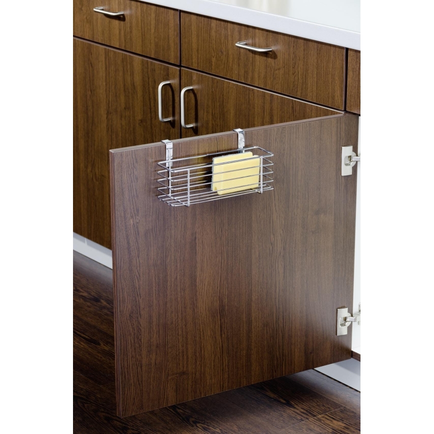 WENKO 2344100 - Koš SLIM 24x11,5 cm sjajni krom/crna