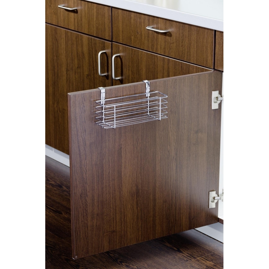 WENKO 2344100 - Koš SLIM 24x11,5 cm sjajni krom/crna