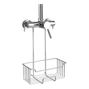 WENKO 23499100 - Polica za tuš MILO 25x36 cm od nehrđajućeg čelika/srebrna/prozirna