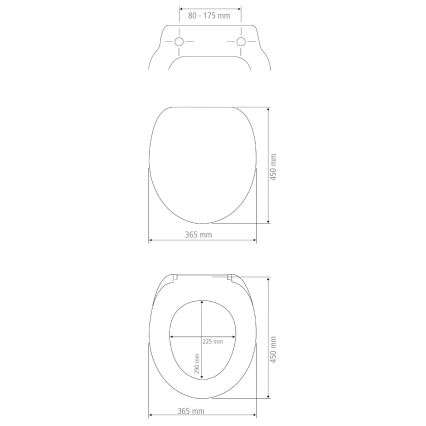 WENKO 23532100-WC WC daska nosivost 300/350 KG 36,5x45 cm šarena/srebrna