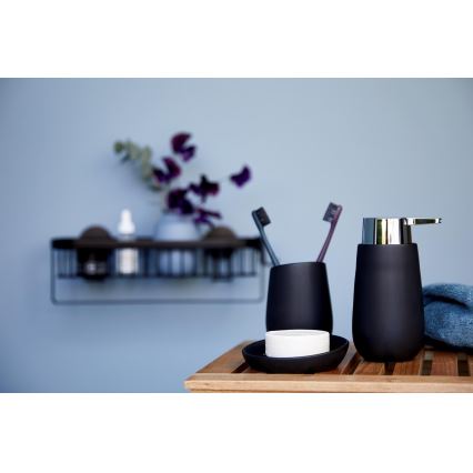 WENKO 23651800 - Čaša za četkice BADI 8x11 cm crna