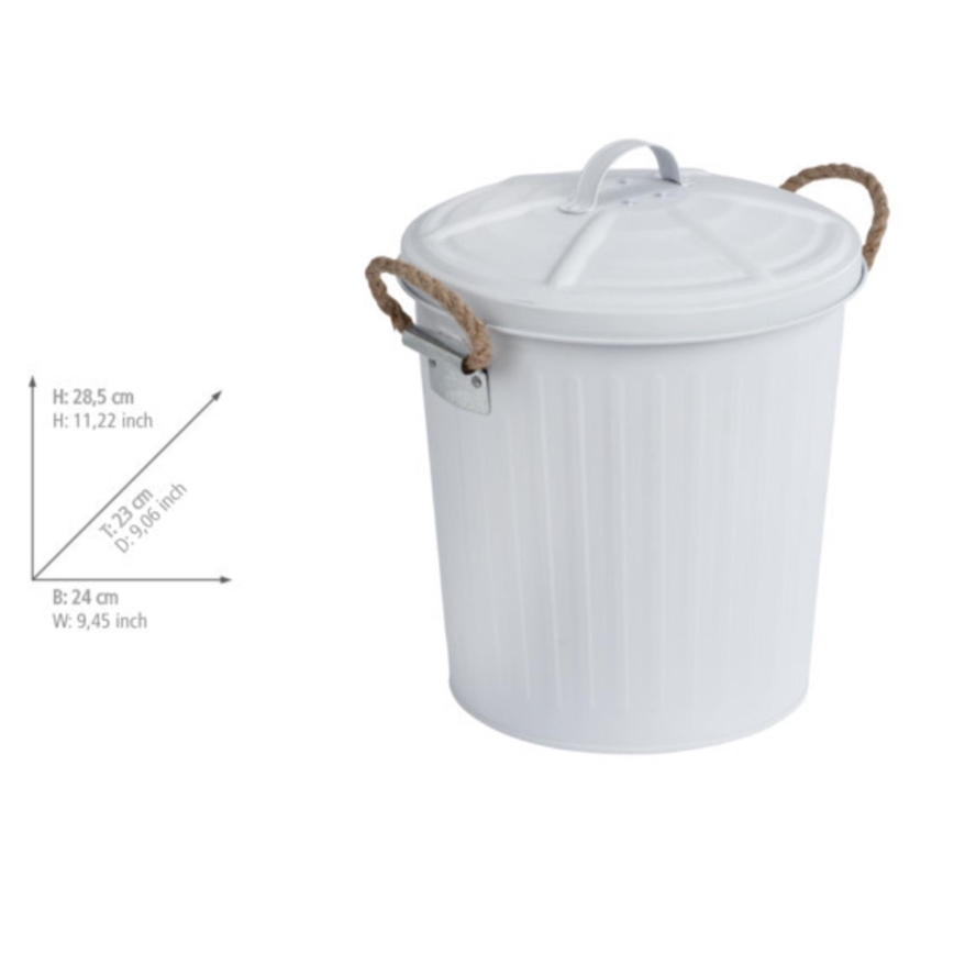 WENKO 23703100 - Koš GARA 24x28,5 cm bijela