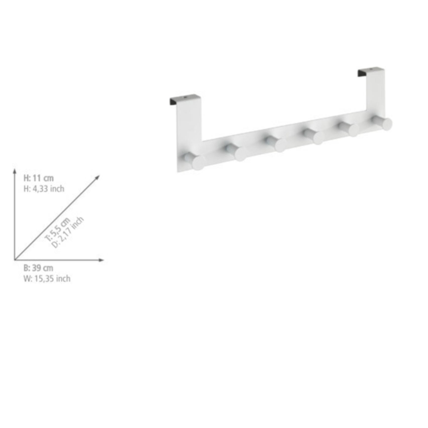 WENKO 23724100-Vješalica CELANO 39x11 cm bijela