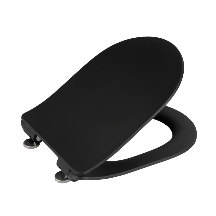WENKO 23827100-WC daska za WC SEDILO 45,2x36,2 cm crna/srebrna
