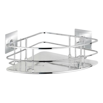 WENKO 23856800-Polica TURBO-LOC QUADRO ED. 27,5x19,3 cm nehrđajući čelik/sjajni krom