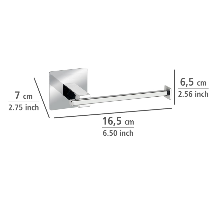 WENKO 23859800 - Držač toaletnog papira TURBO-LOC QUADRO ED 16,5x6,5 cm nehrđajući čelik