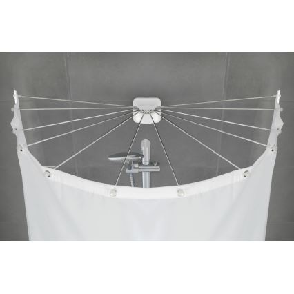 WENKO 23863100 - Držač za tuš 96x72 cm nehrđajući čelik/bijela