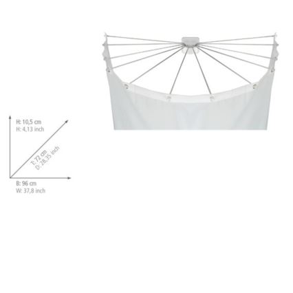 WENKO 23863100 - Držač za tuš 96x72 cm nehrđajući čelik/bijela