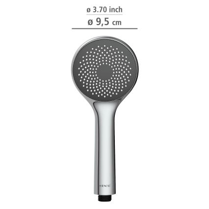 WENKO 23991100 - Tuš glava WATERSAVING SYSTEM 9,5x9,5 cm sjajni krom/siva