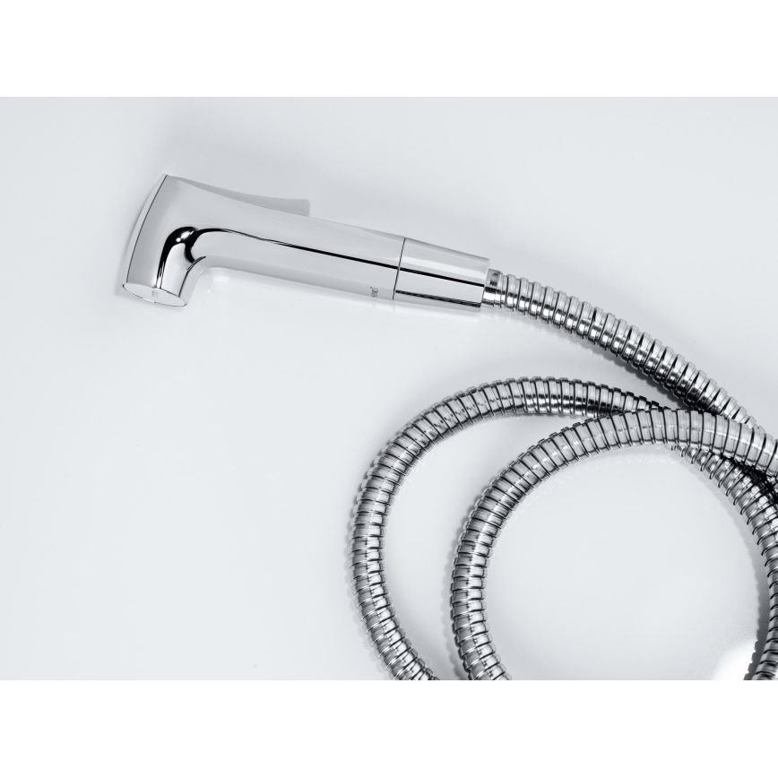 WENKO 23999100 - Set za bide WATERSAVING SYSTEM 12x7 cm sjajni krom/srebrna