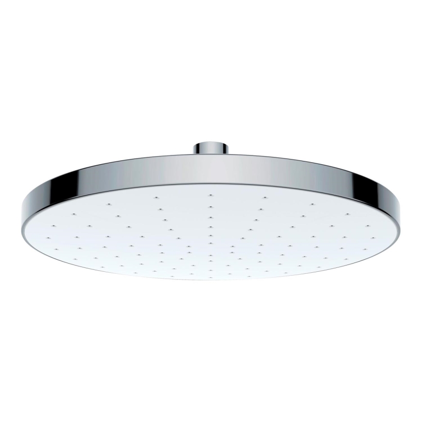 WENKO 24000100-Glava tuša AUTOMATSKO ČIŠĆENJE 22,5x22,5 cm sjajni krom/bijela
