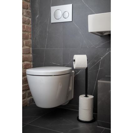 WENKO 24034100 - Držač toaletnog papira 21x55 cm crna/srebrna
