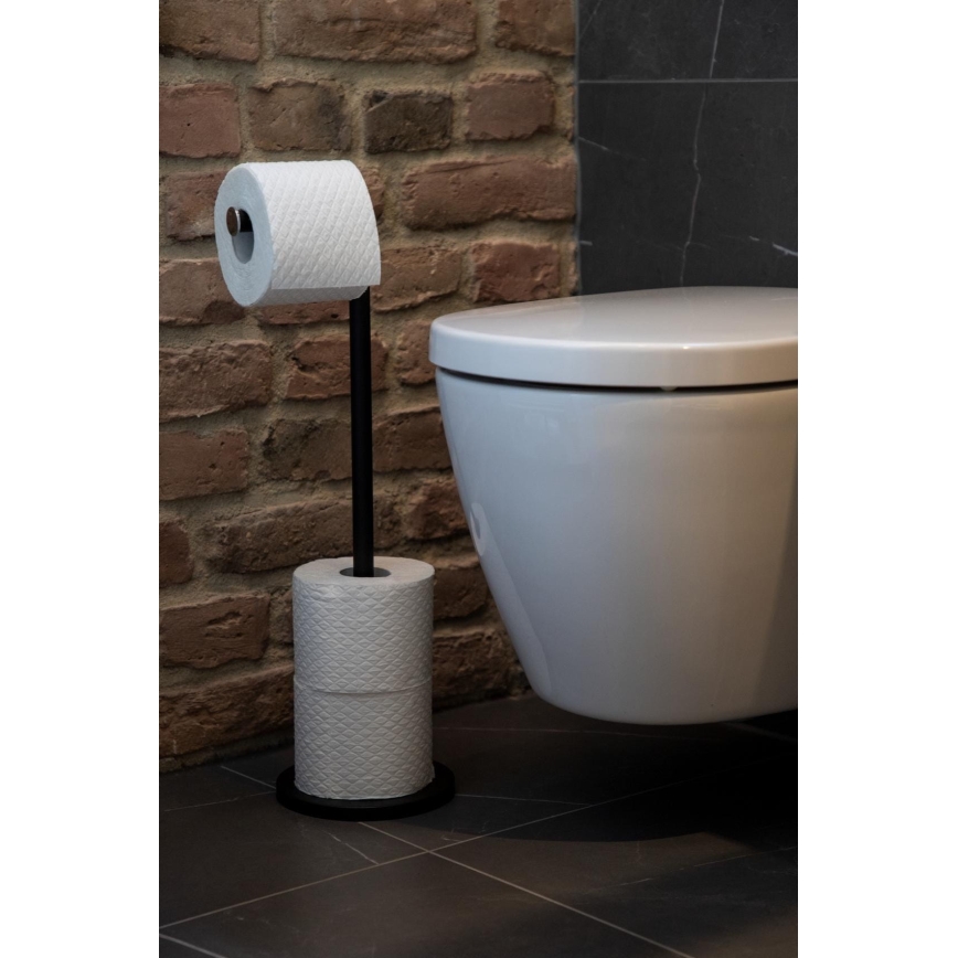 WENKO 24034100 - Držač toaletnog papira 21x55 cm crna/srebrna