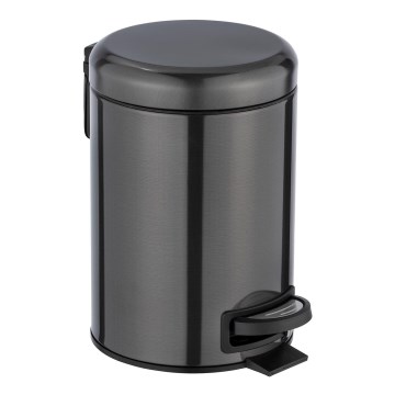 WENKO 24035100 - Koš LEMAN 17x25 cm inox/crna