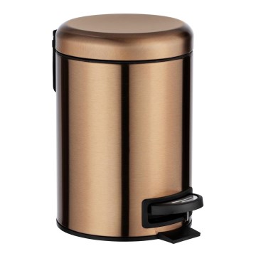 WENKO 24036100 - Koš LEMAN 17x25 cm inox/bakrena/crna
