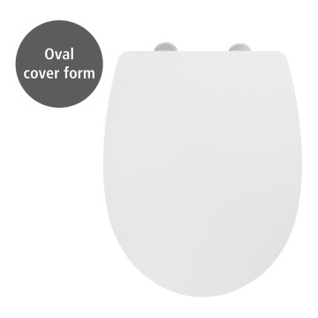 WENKO 24080800-WC daska za WC TAVOLA 36,5x45 cm bijela/visoki sjaj, krom