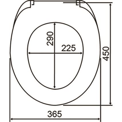WENKO 24082800 - WC daska DROPLETS 45x38,8 cm plava/bijela