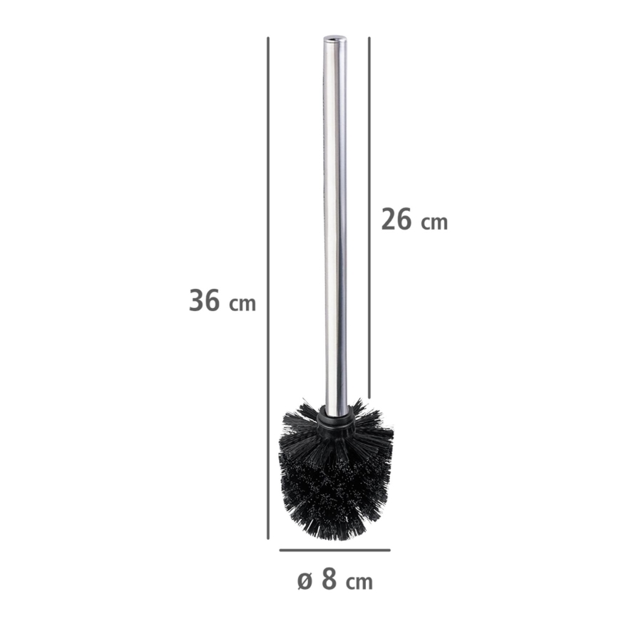 WENKO 24089800 - SET 4x četka za WC 8x35 cm nehrđajući čelik/srebrna/crna