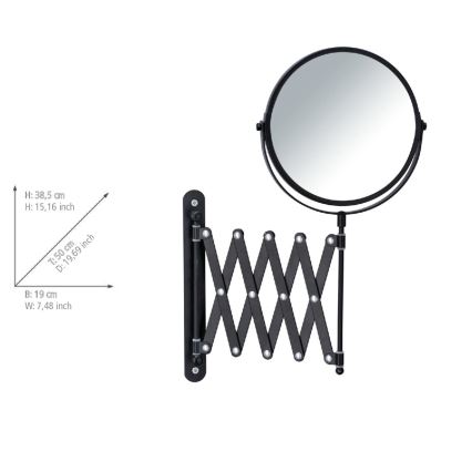 WENKO 24100100 - Ogledalo EXCLUSIVE 219x373,9 cm crno